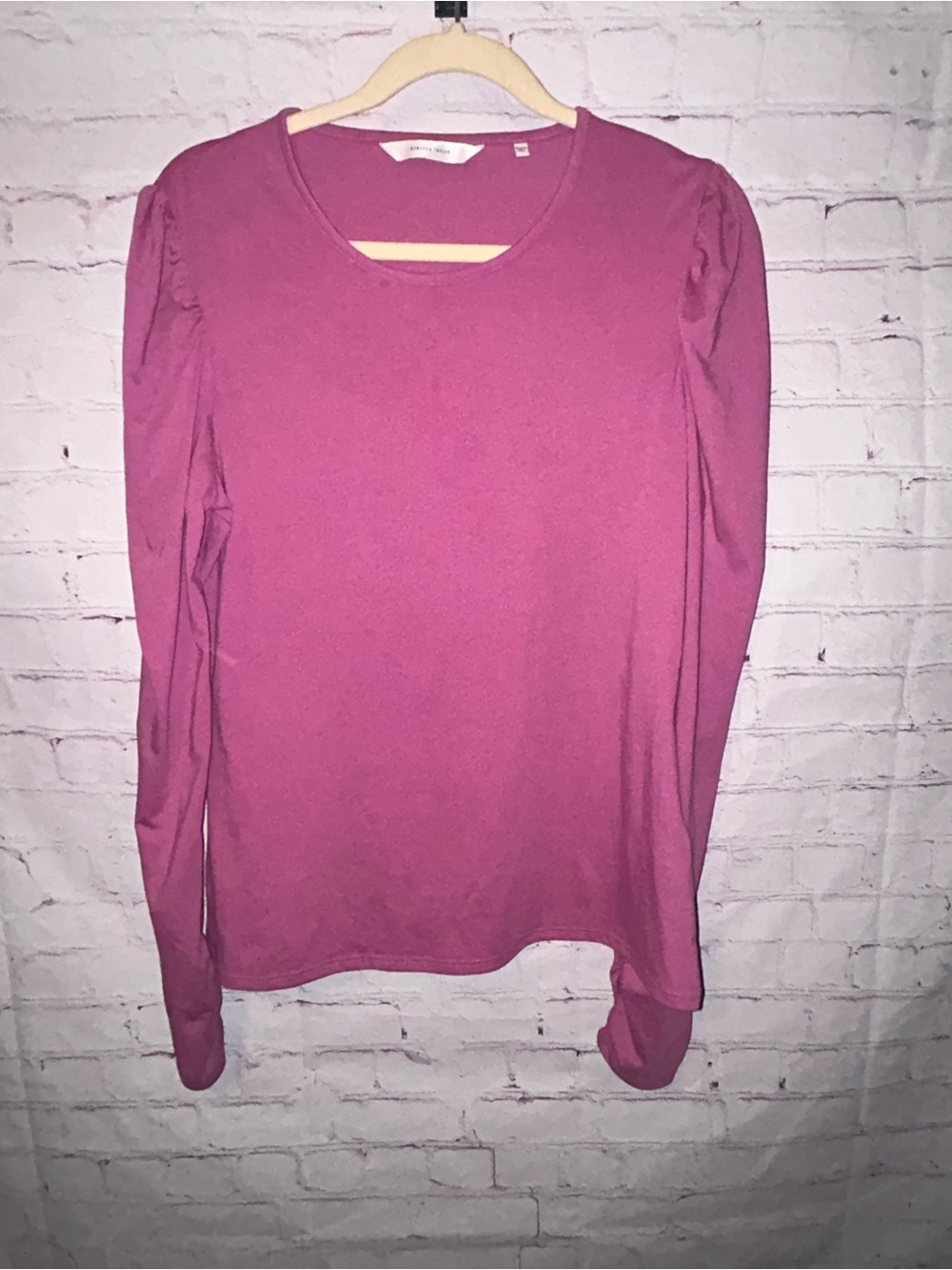 REBECCA TAYLOR RUCHED LONG SLEEVE TOP size XL